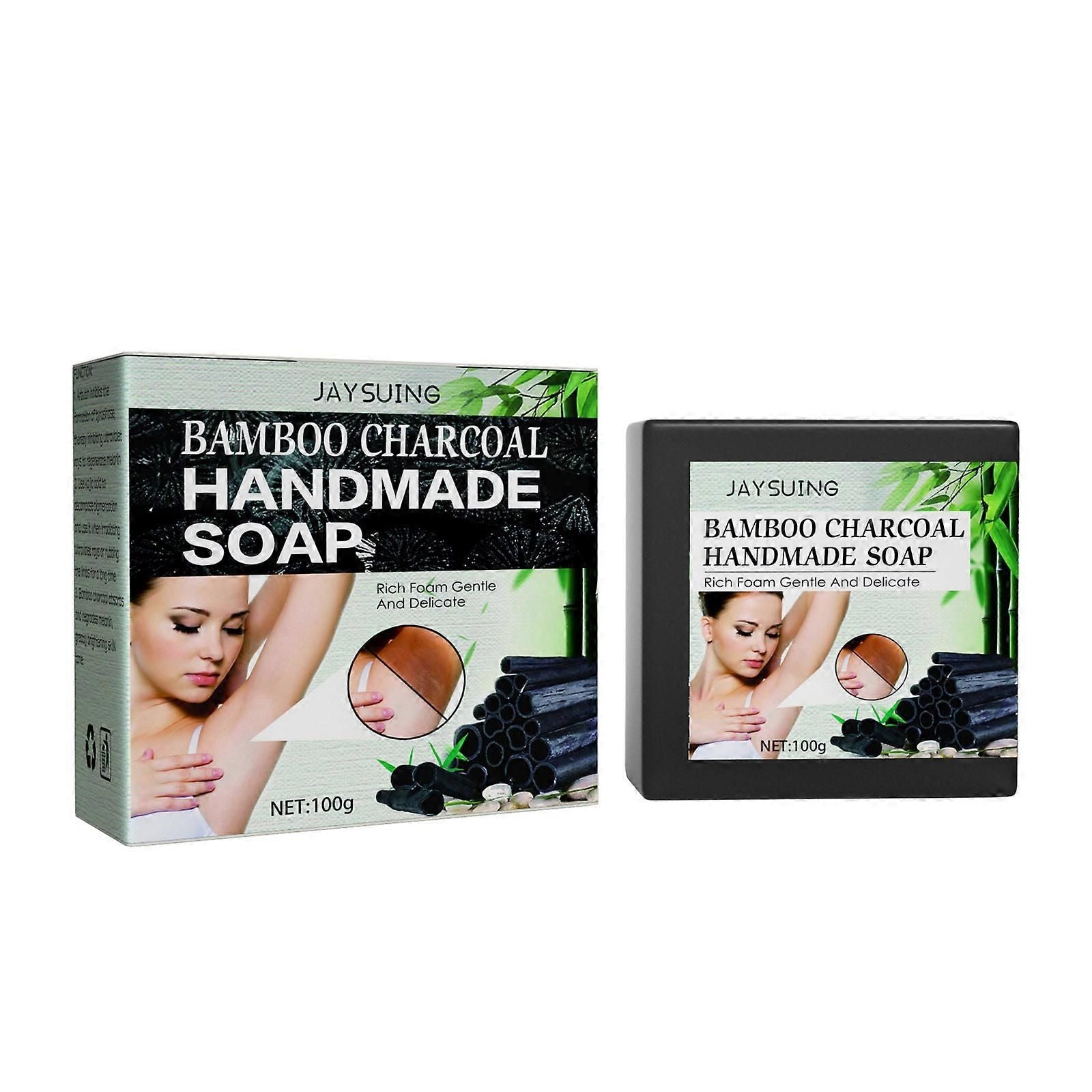 100g Bamboo Charcoal Soap for Underarm Deodorizing and Brightening