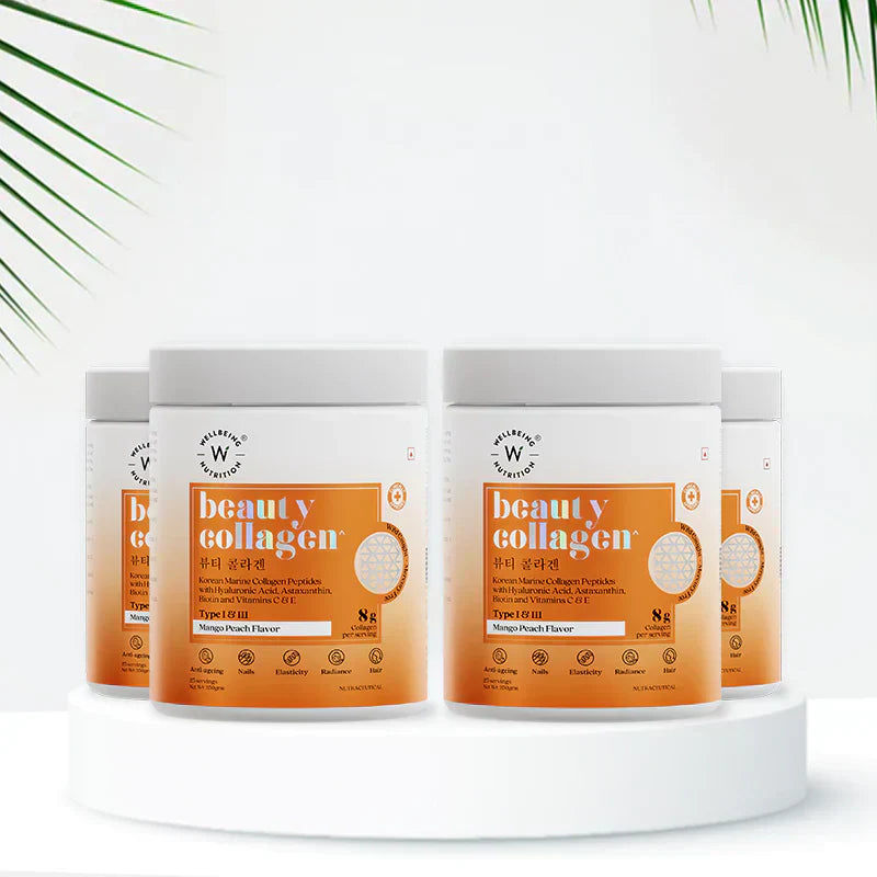 Wellbeing Nutrition Beauty Korean Marine Collagen Peptides, 250 gms