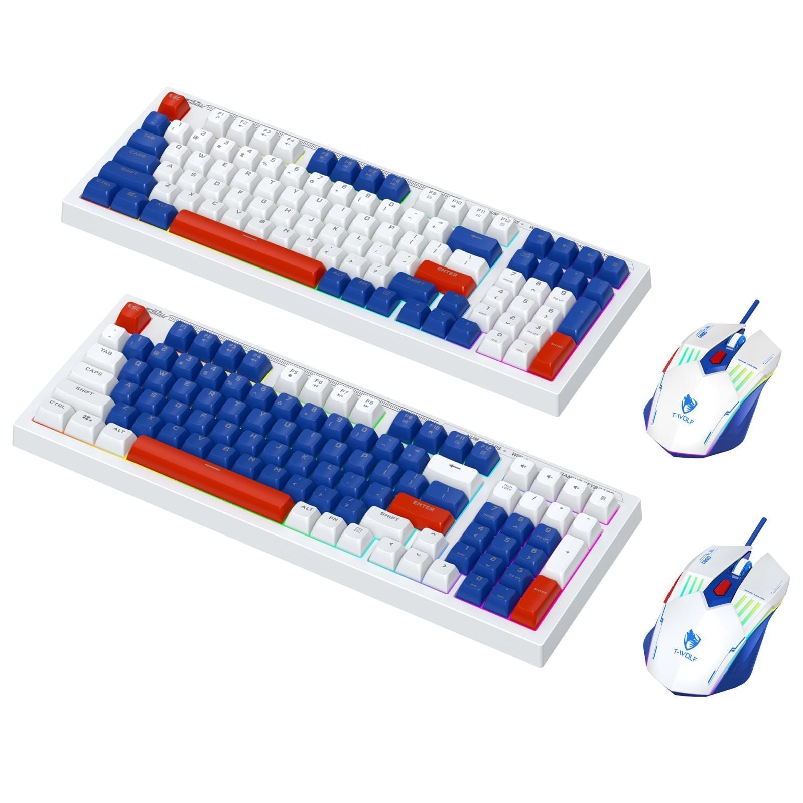 USB-C/Type-C Wired 98 Keys Keyboard and Mouse Combo