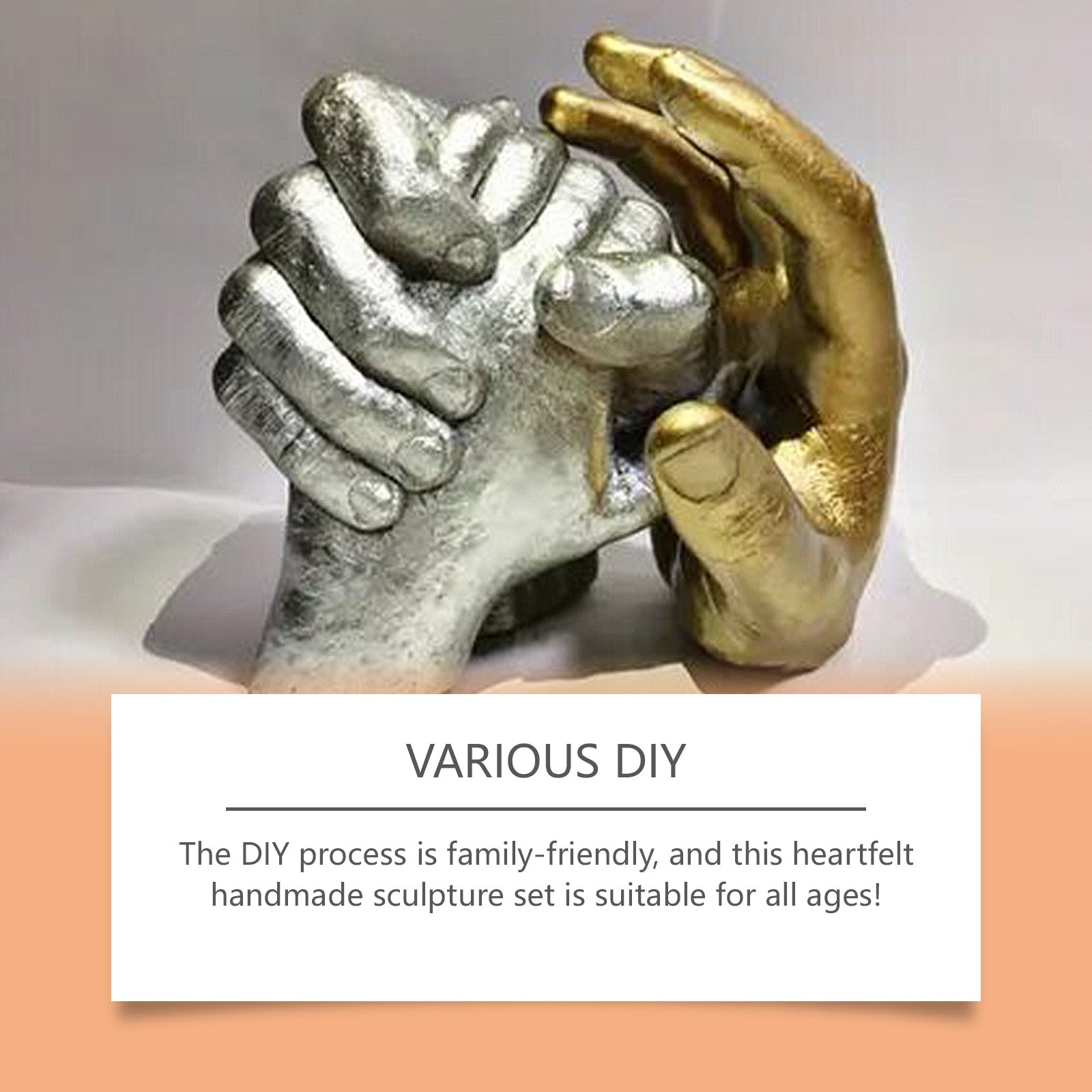 Create Stunning 3D Plaster Models, Hand Casting Kit for Memorable Keepsakes ,1set