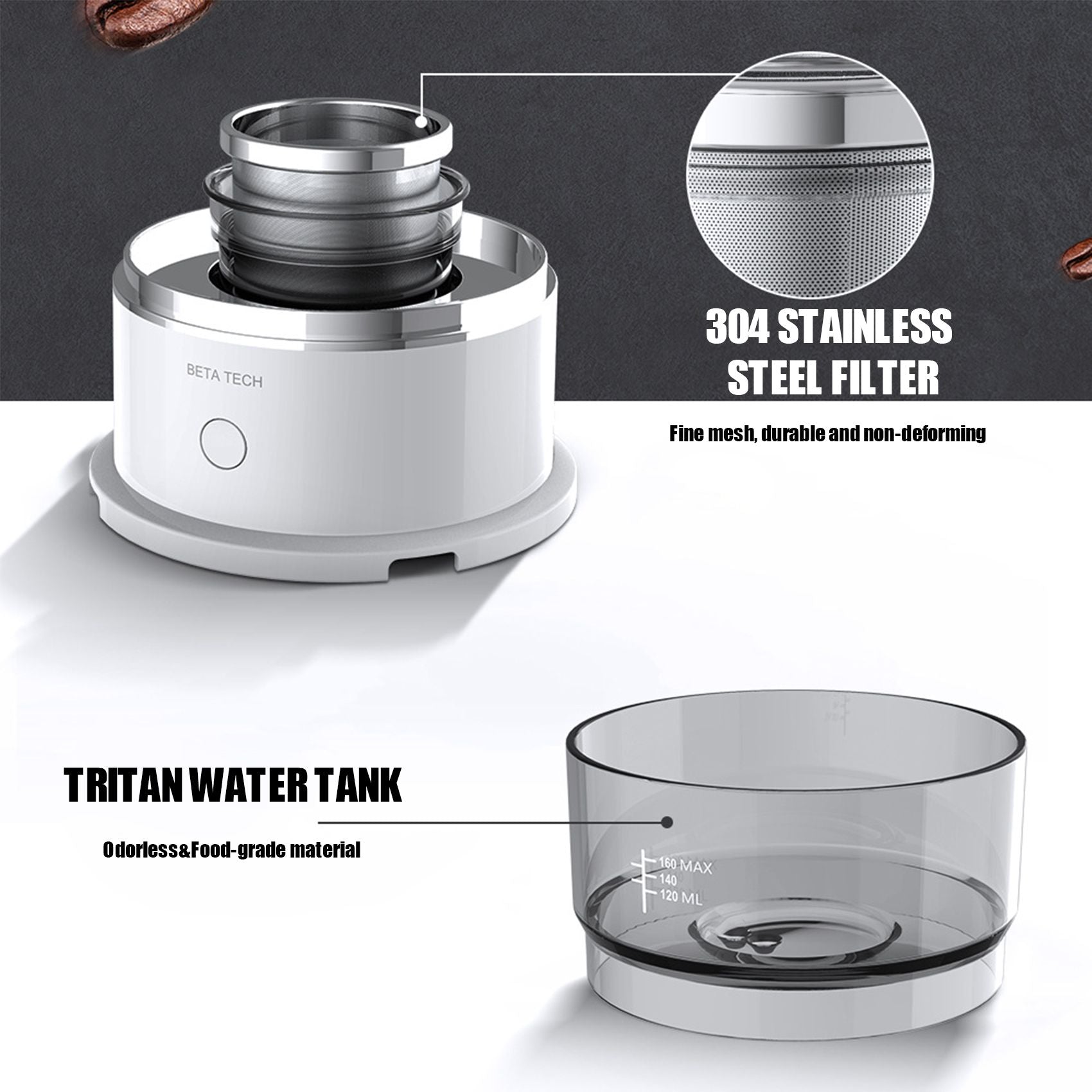 Mini Coffee Brewer Portable Coffee Maker Single Serve Cup Drip Coffee Making Machine