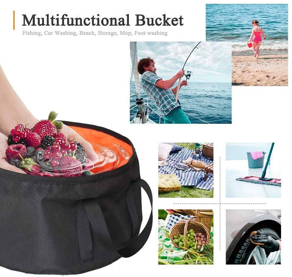 Collapsible Bucket Outdoor Folding Water Basin Portable Water Container For Travel Camping