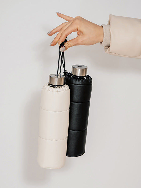 Puffy Cream Glass Bottle