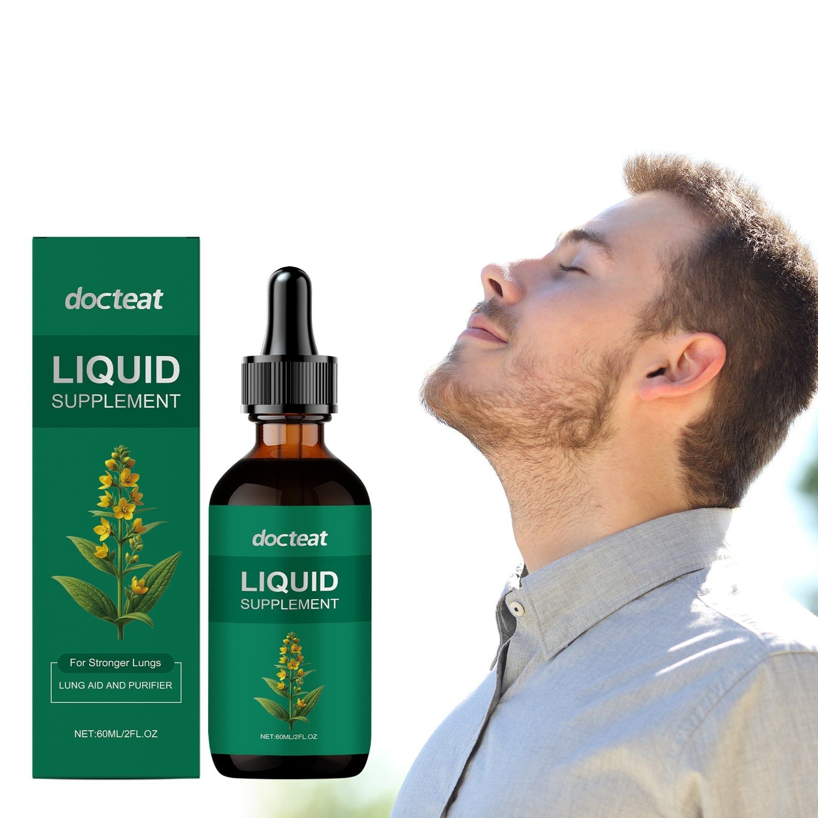 Body Care Supplement Drops, Herbal Throat Relief, Fast Absorption, Natural Herbal Essence ,60ml