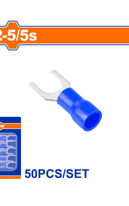 WADFOW Insulated Electrical Terminal Connector Sets, 50 Piece Wire Crimp Terminals, Color Coded, Blister Packed