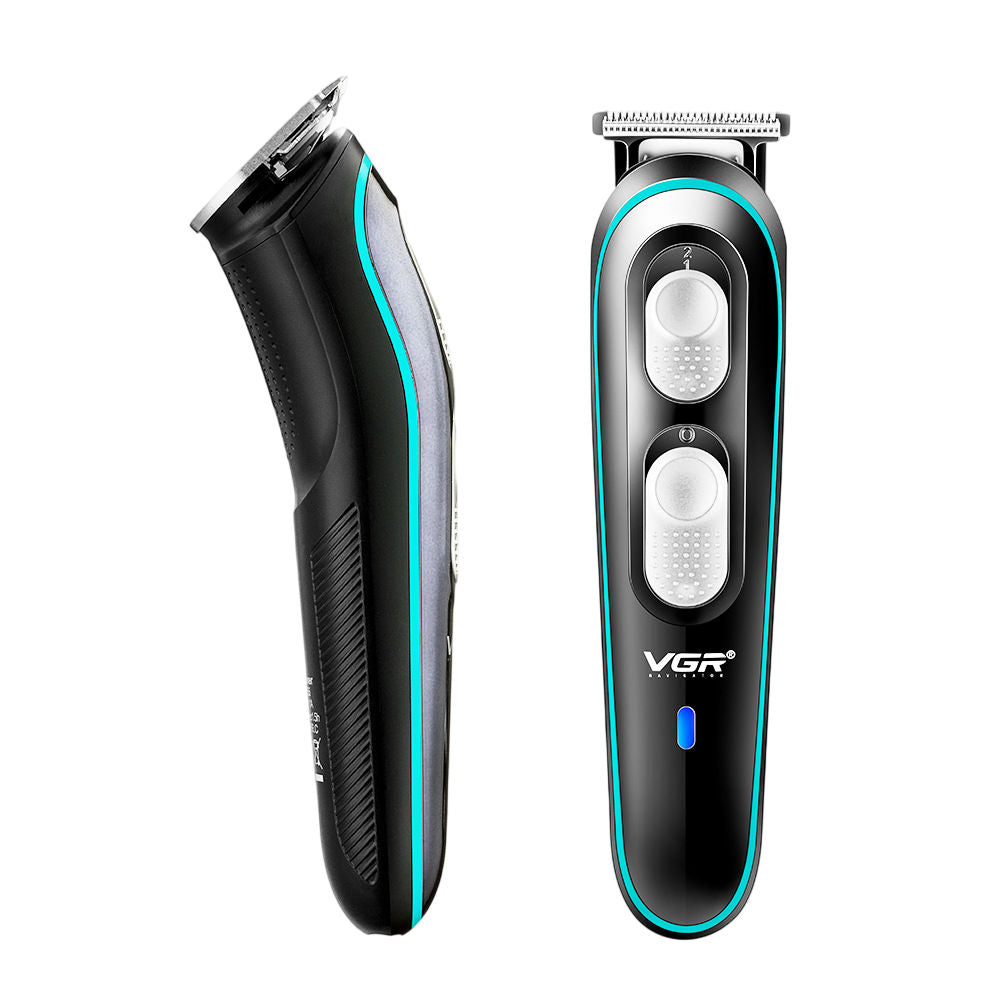 Black USB Rechargeable Hair Clipper Adjustable Precision Trimmer