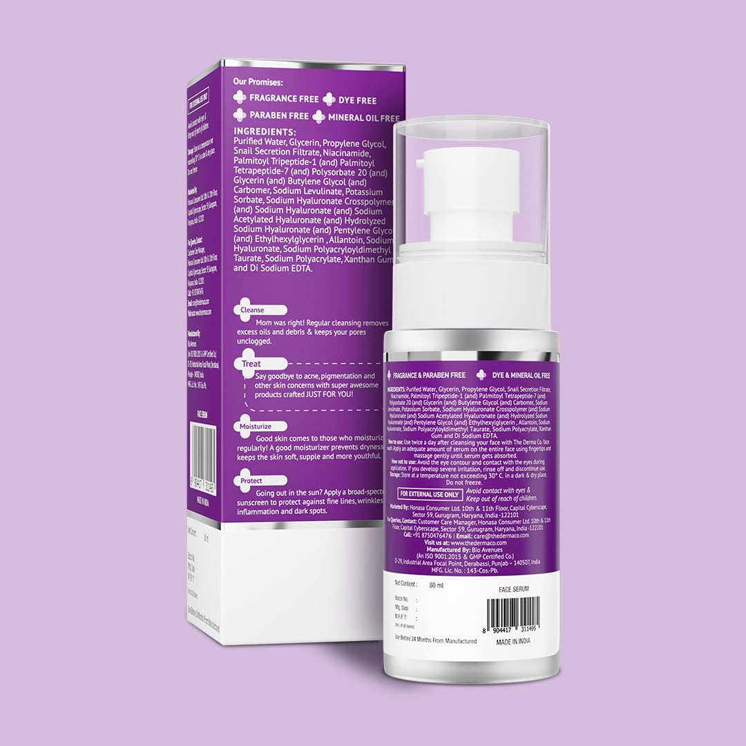 سيروم الترطيب DERMA CO Snail Peptide 96 80 مل