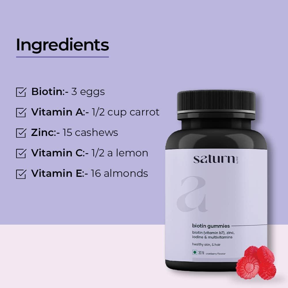 GHC Saturn Biotin Gummies 30 قطعة