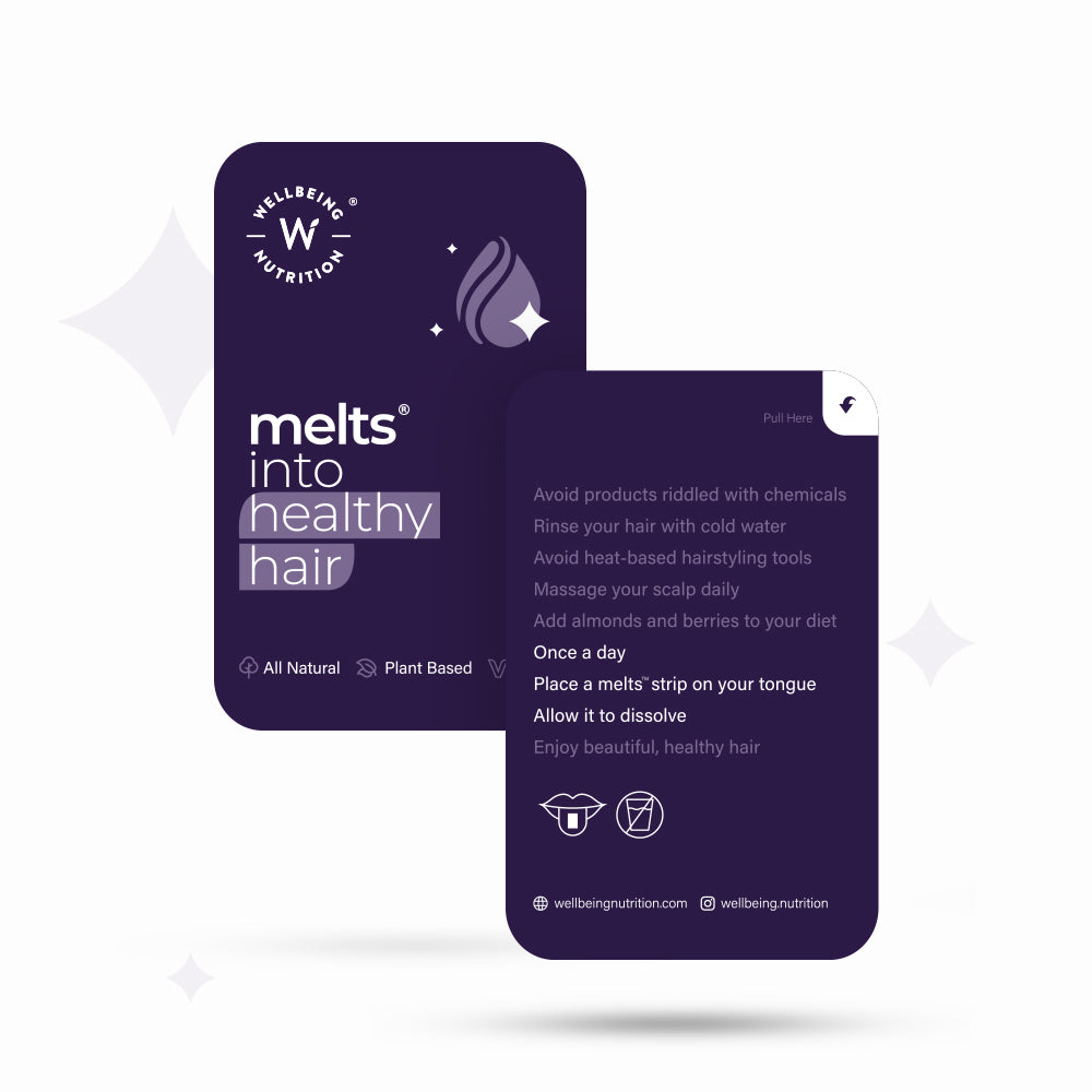 Wellbeing Nutrition Healthy Hair vitamin - Plant Based Biotin, Palmetto for Hair Nutrition, Hair Growth