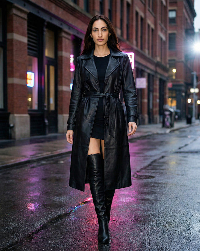 Stuart Weitzman highland  Black Leather BLK Heeled Over-the-Knee Boots