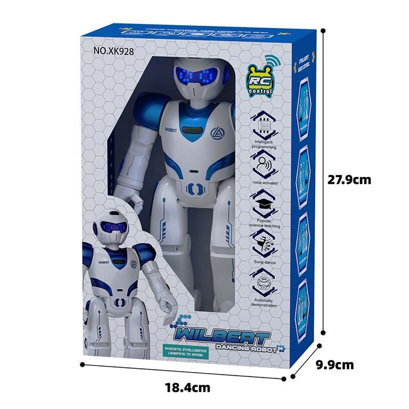 RC Robot Toy Voice Control Music Recording Toys Birthday Gifts for Age 3-9 Year Old Boys Girls