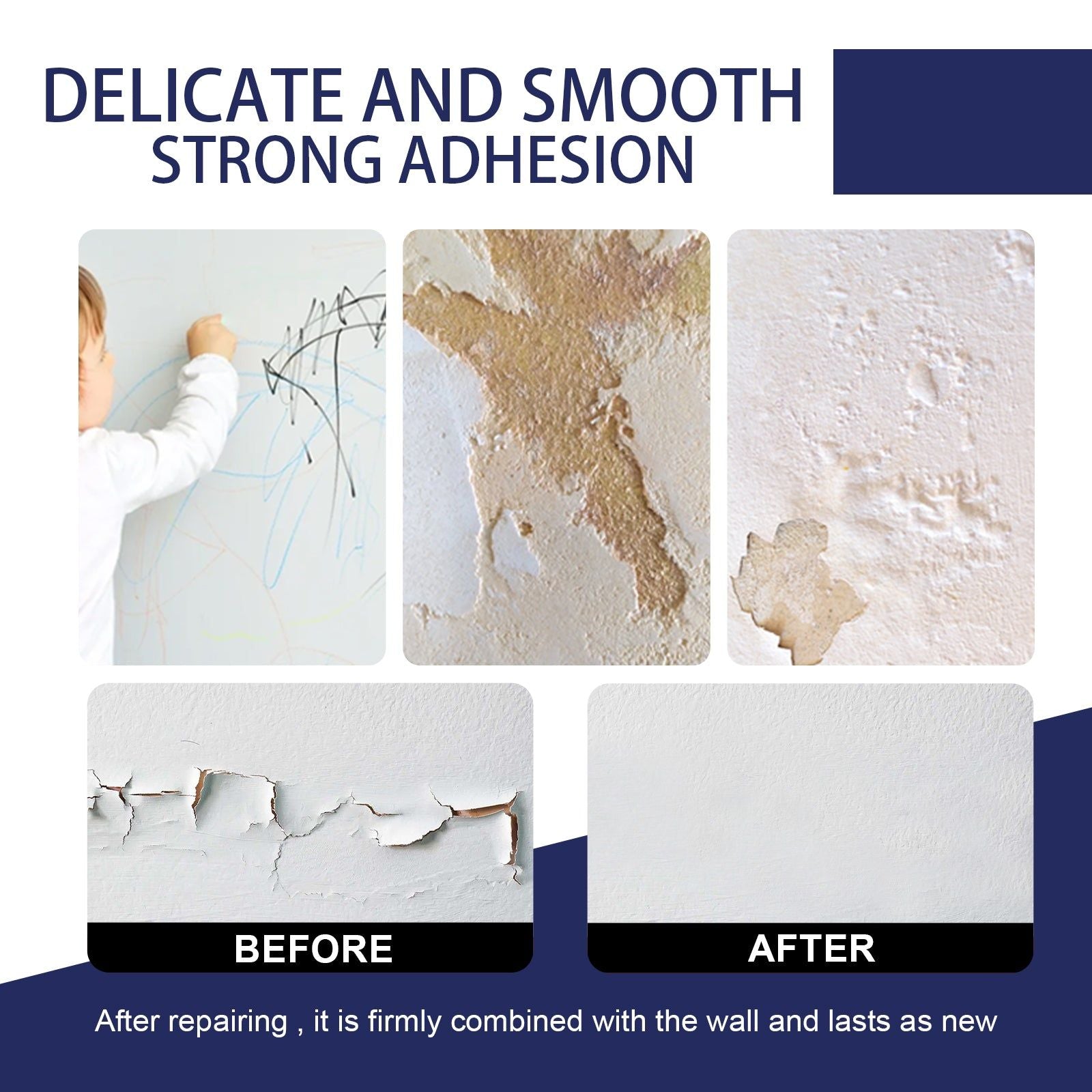 Multi-purpose Wall Repair Cream, Waterproof Crack Fix, Easy Household Wall Renovation ,1set