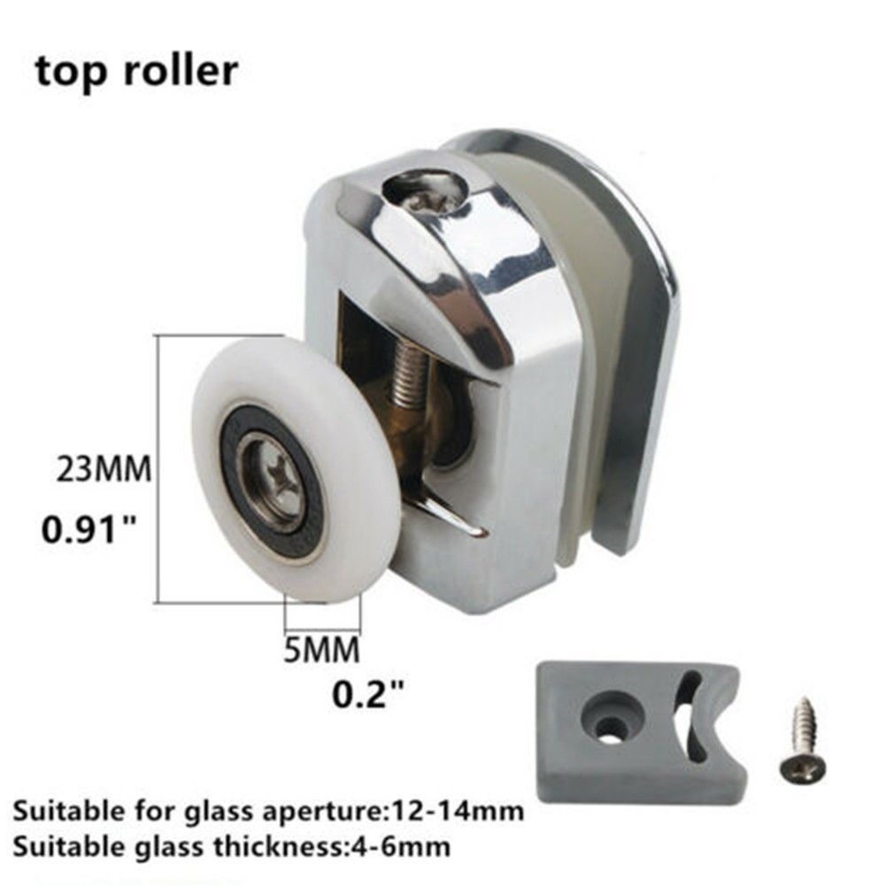 4Pcs Shower Door Rollers Zinc Alloy Sliding Glass Door Runners Wheels Home Tool