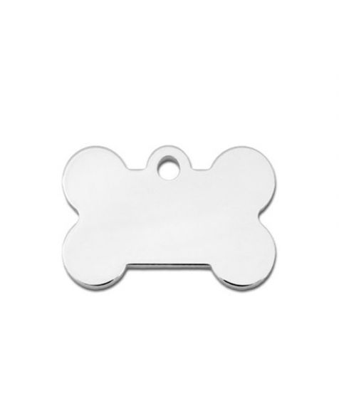 Hillman ID Tag - Bone Small Chrome