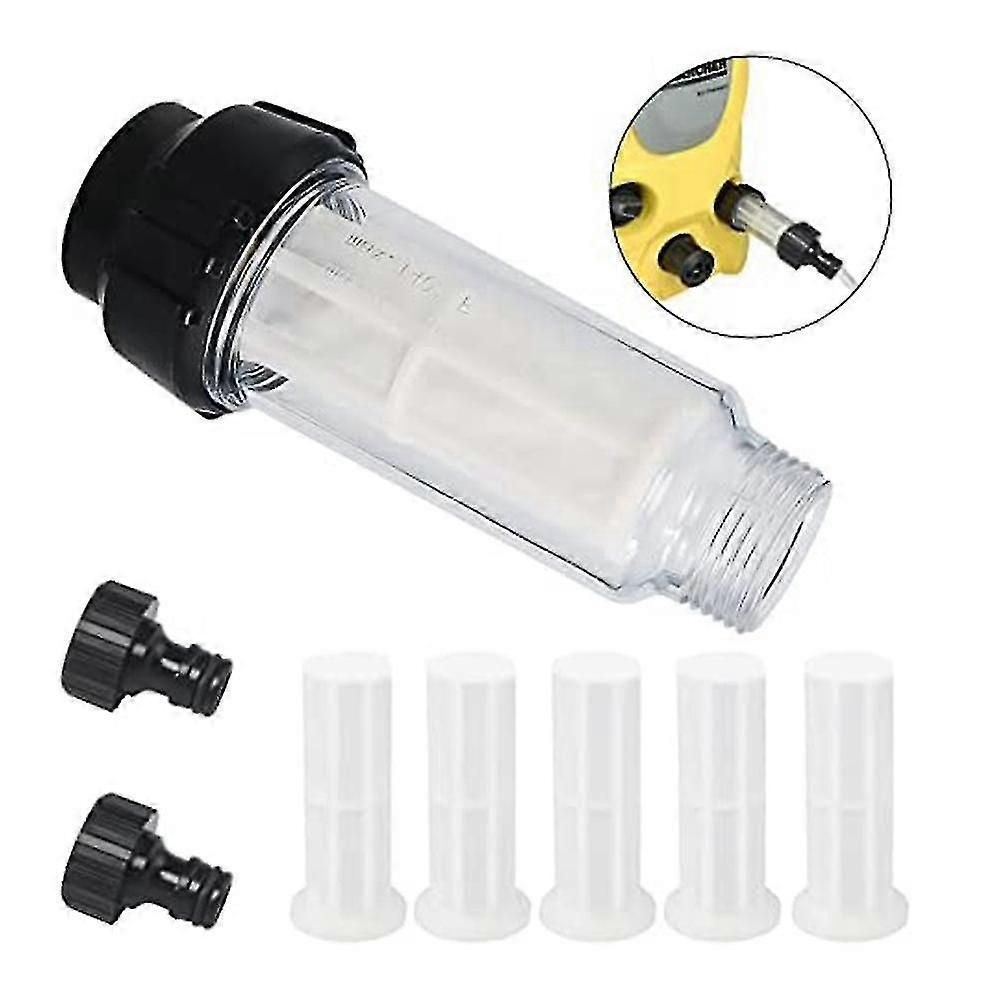 Water Filter Garden Hose, 3/4 Inch Water -filter Water Filter Set With 5 Filter Inserts + 2 Quick A