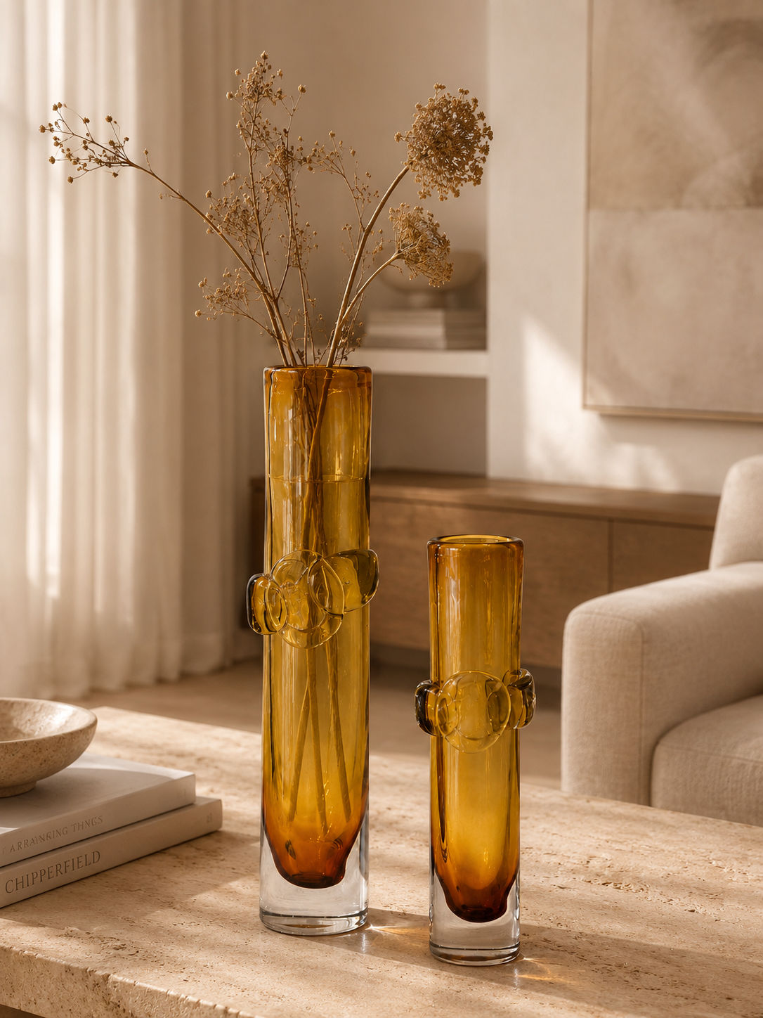 Tati deco Murano glass bamboo vase big