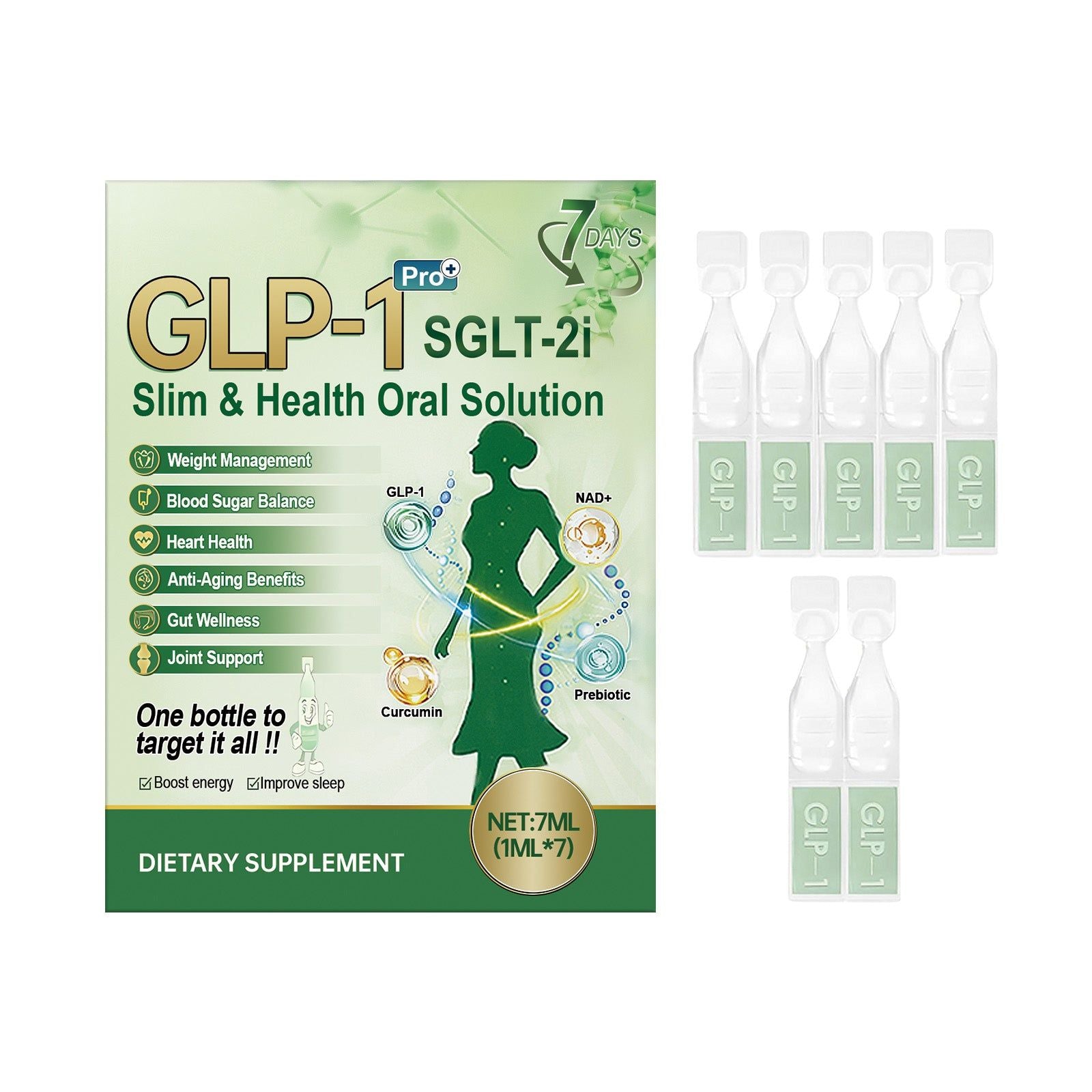 Boost Your Body Care, Weight Management, Light Figure, Daily Dietary Supplement ,7ml