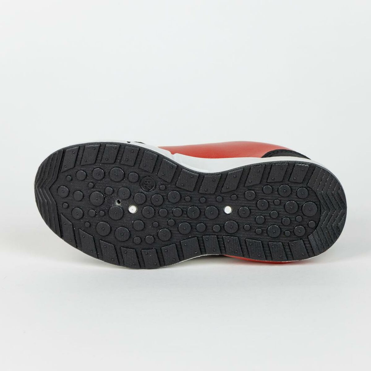 حذاء رياضي للأطفال بلون أحمر بطبعة سبايدرمان