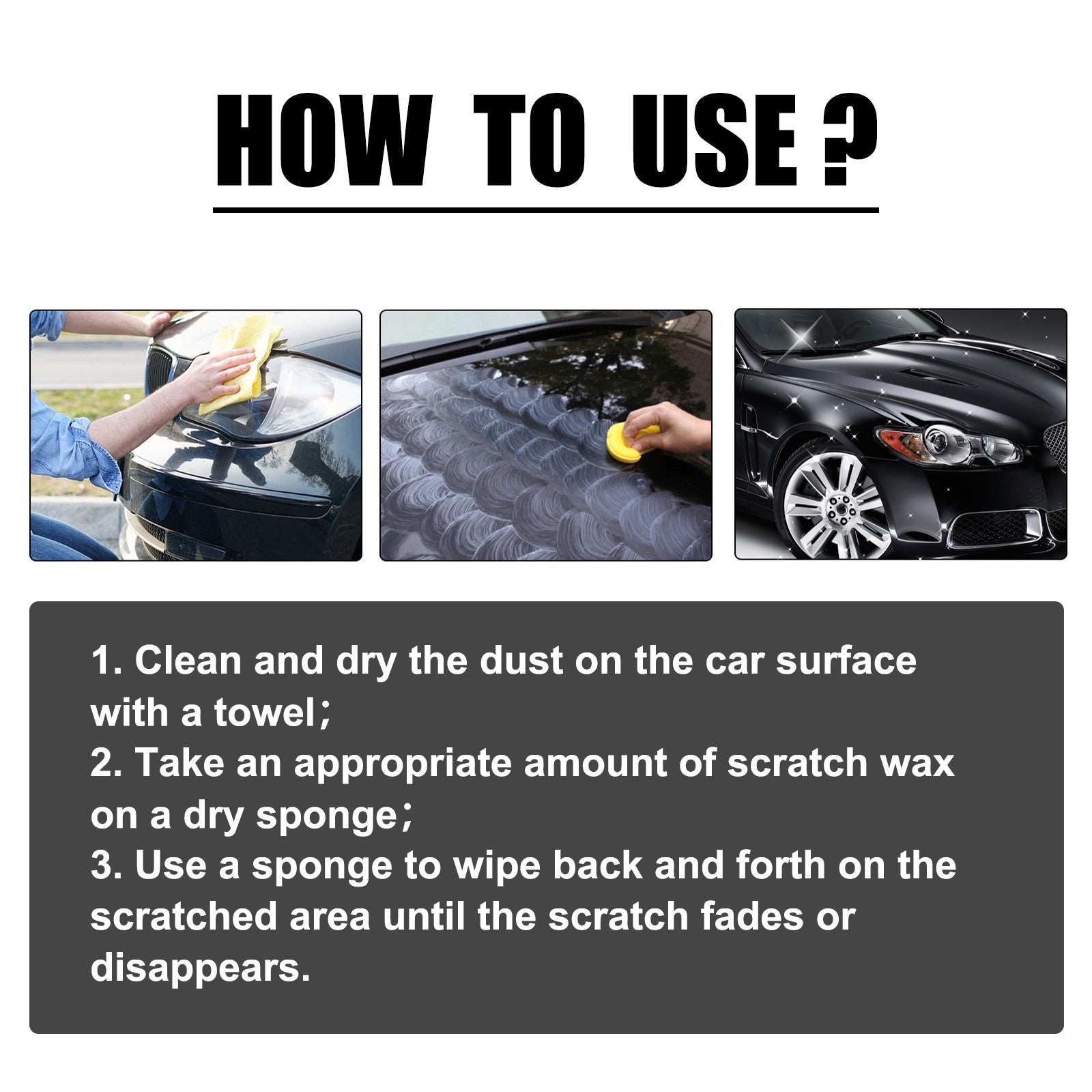 Best Car Scratch Repair Wax, Easy Paint Scratch Removal, Restores Shine, Automotive Body Polishing Kit ,1set