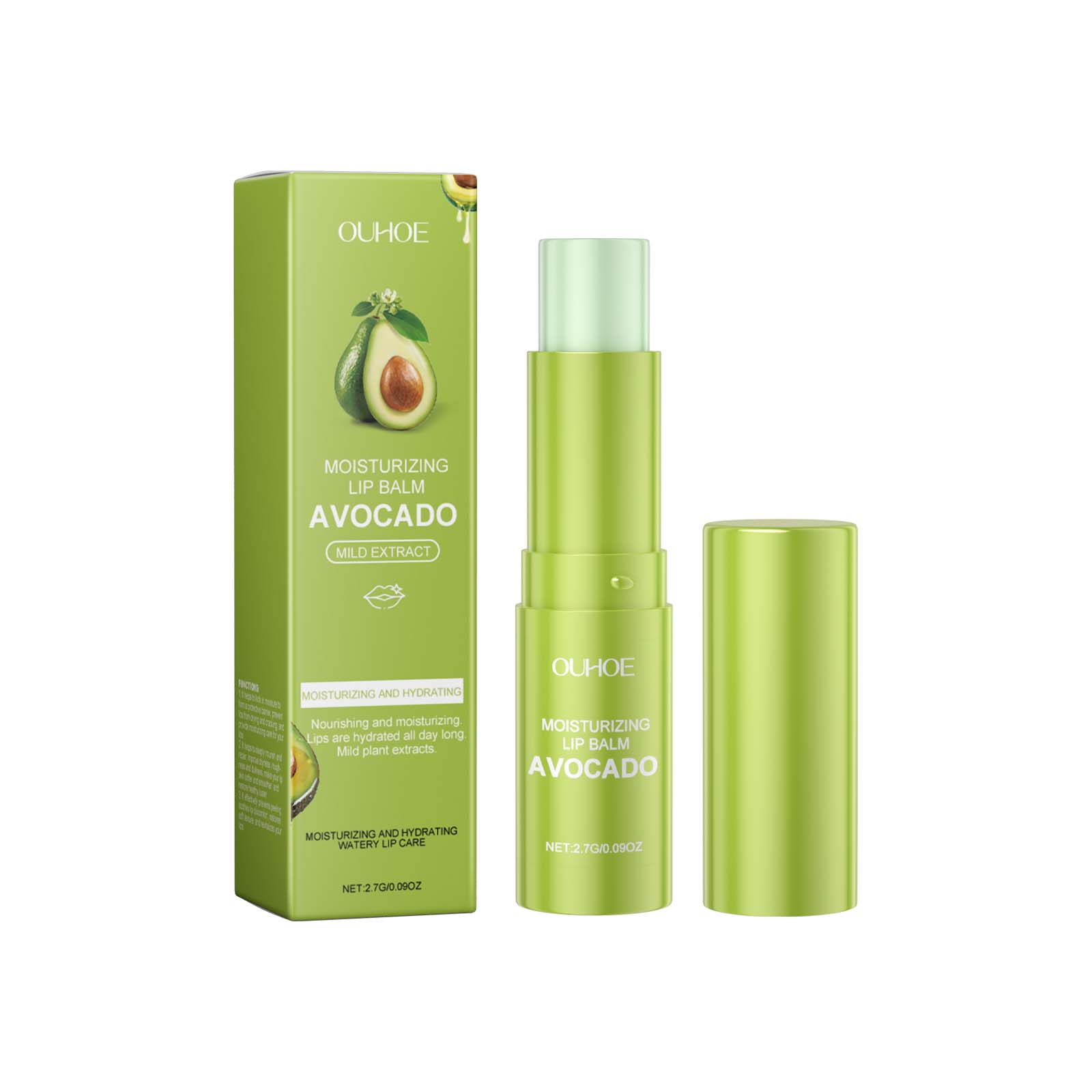 Avocado Lip Balm for Moisturized Soft Lips, Exfoliates, Nourishes, Natural Glow ,2.7g