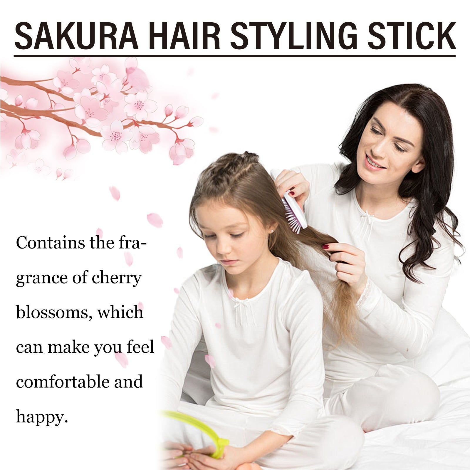 Cherry Blossom Hair Stick for Styling, Moisturizing, Frizz Control, Curly Hair ,40g