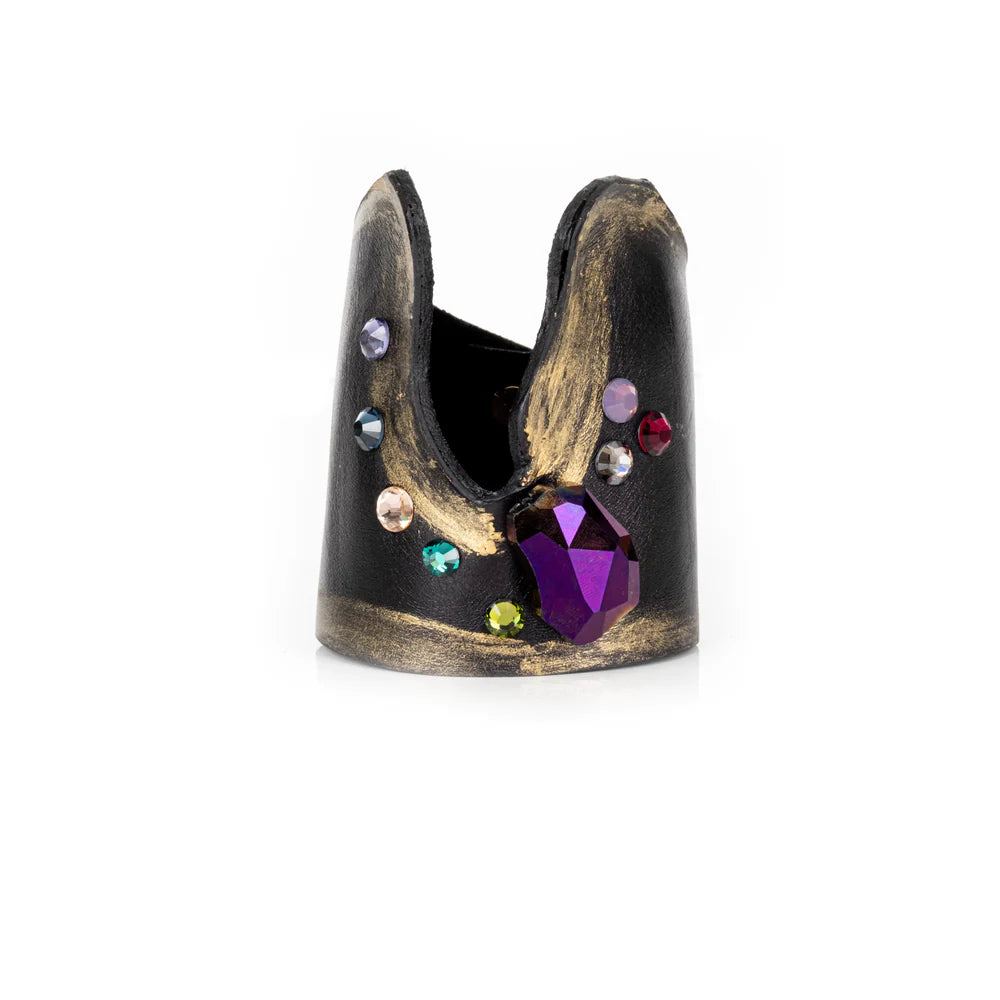 The Dark Cosmic Prism Leather Cuff Statement