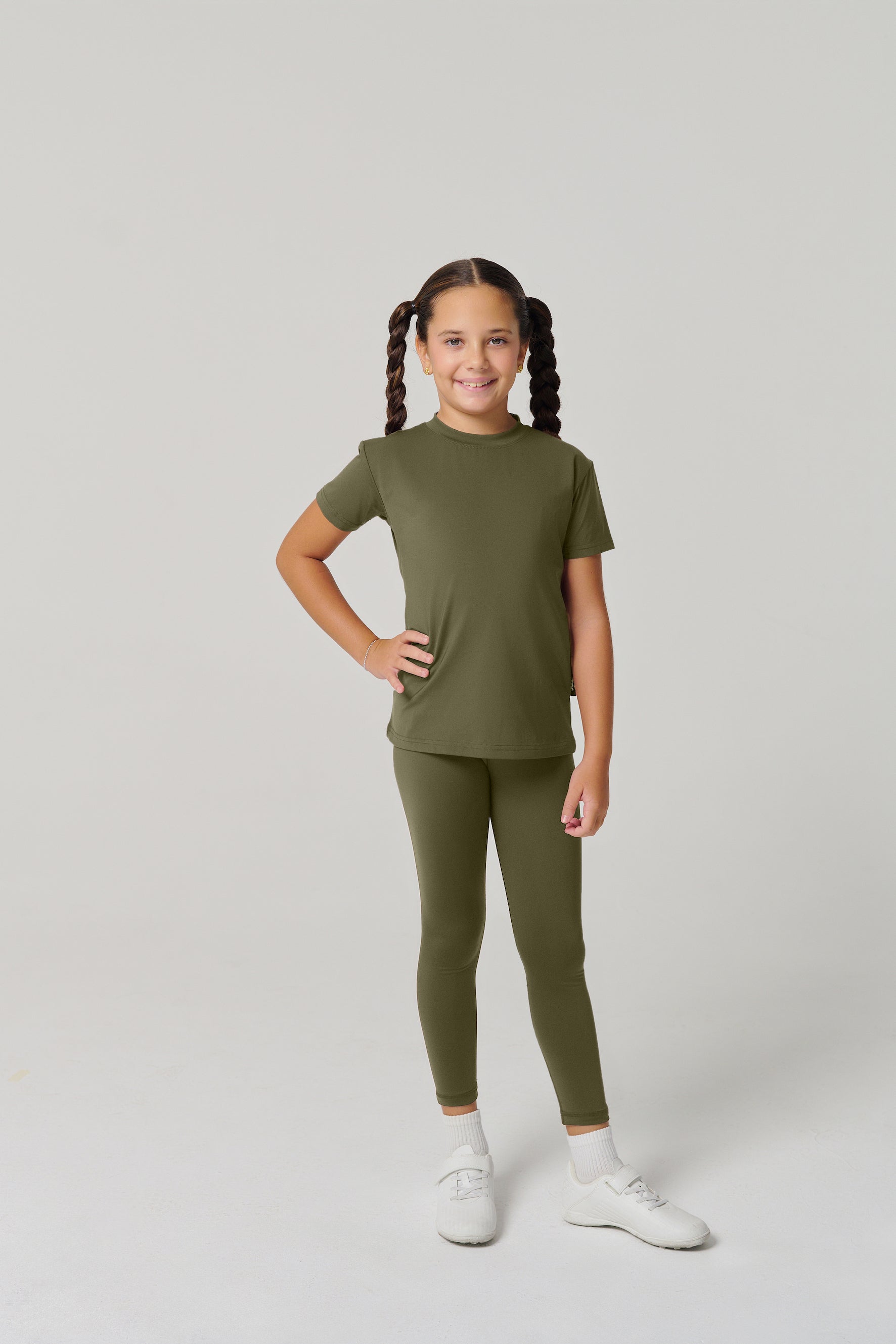 بنطال ضيق كلاسيكي للأطفال من ماركة MULU - أخضر