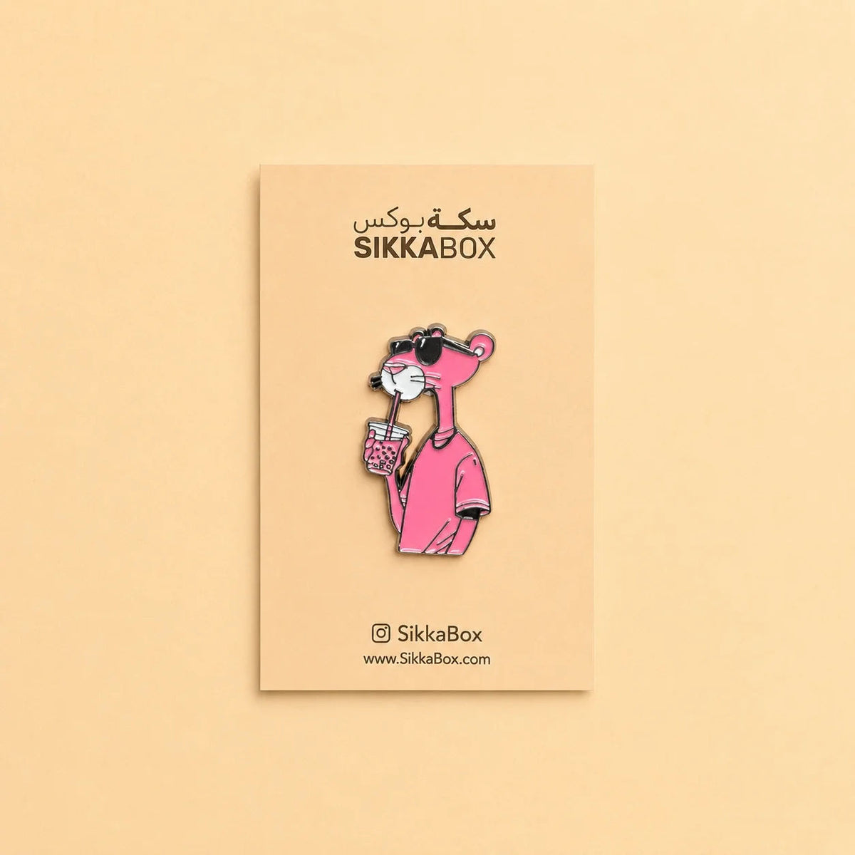 Pink Panther Cool Metal Sticker