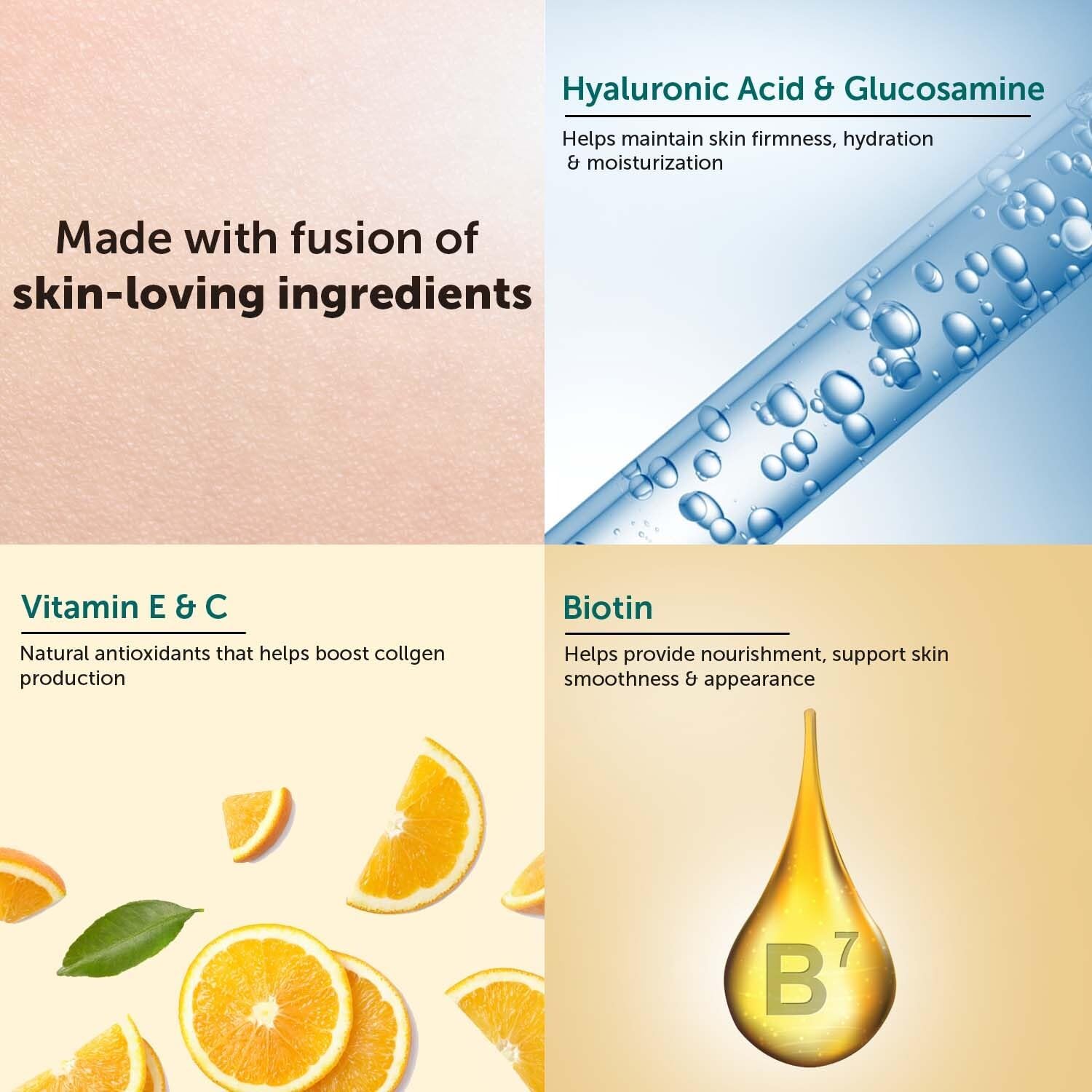 Neuherbs Skin Glow Marine Collagen Powder Supplement For Men & Women - 200g (Orange Flavour)