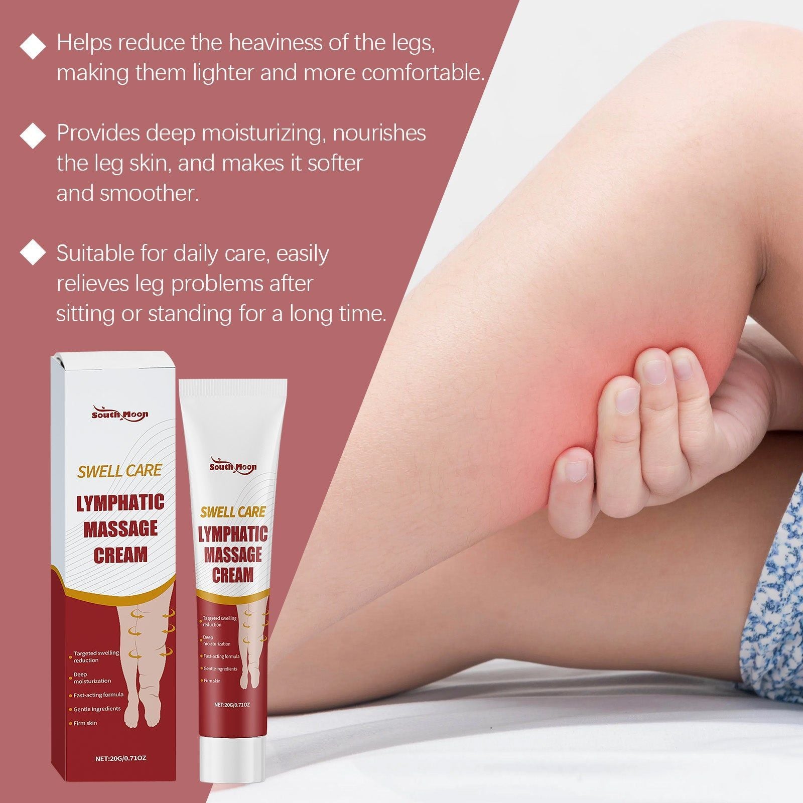 Body Care Cream for Legs, Lymphatic Relief, Moisturizing, Anti-Varicose ,20g