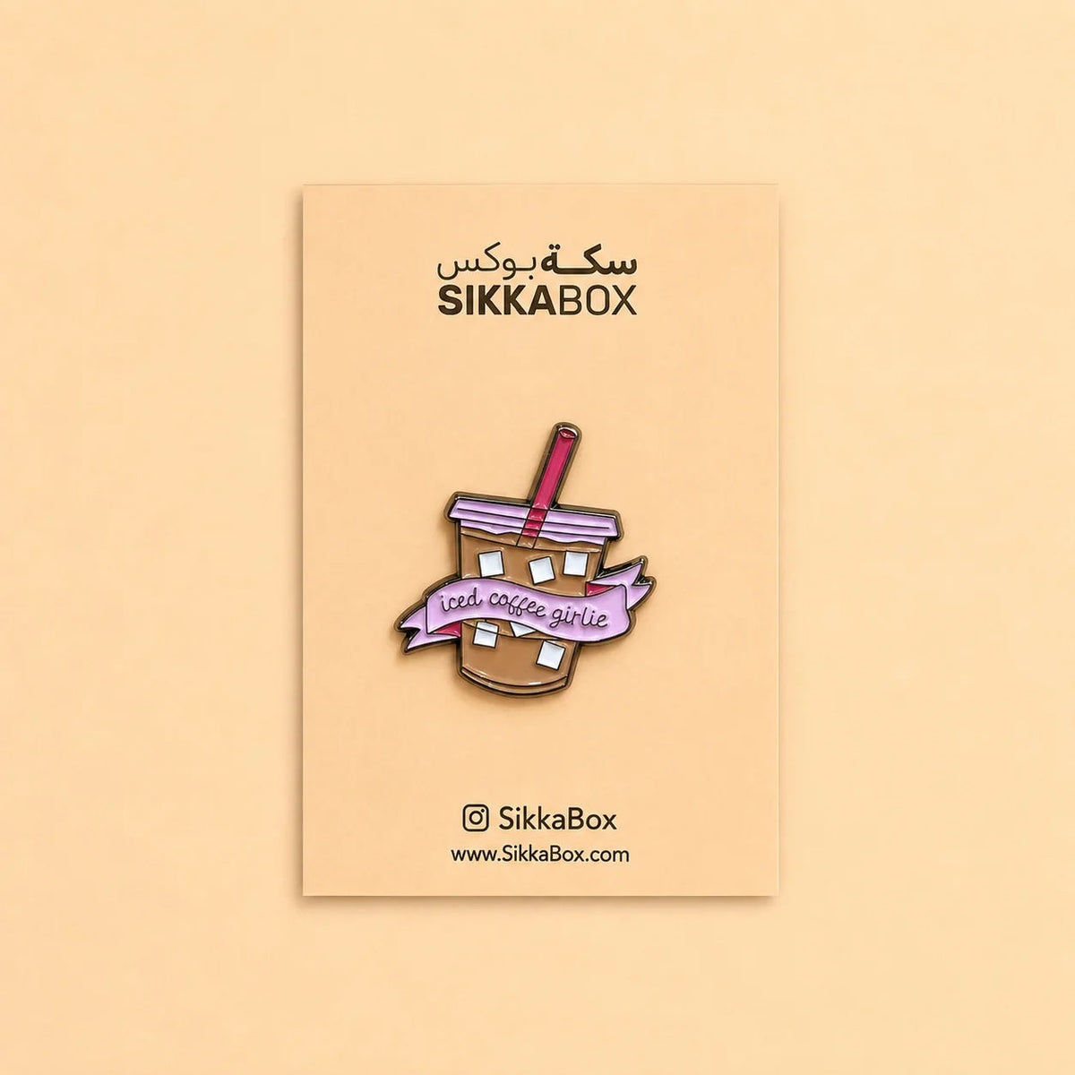 Iced Coffee Girlie Metal Sticker