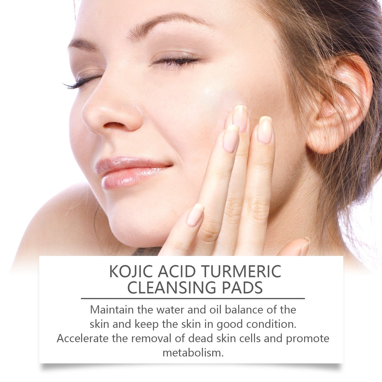 Brightening Turmeric Acid Cleansing Pad, Deep Pore Clean, Hydrate and Nourish ,60pieces