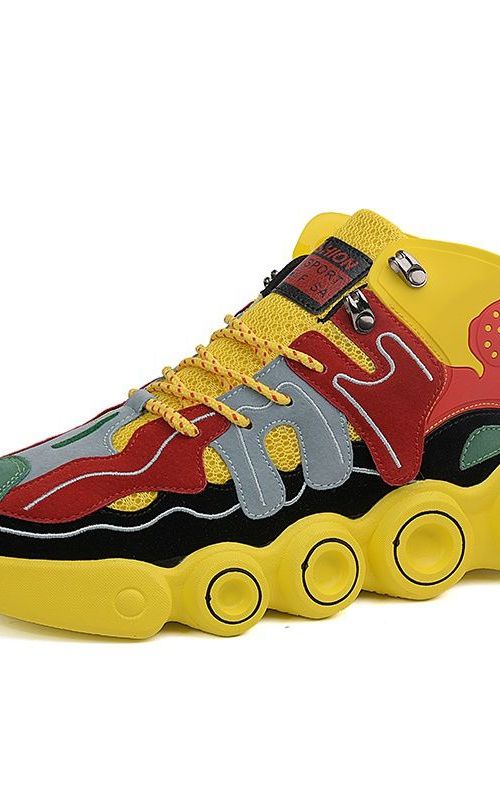 Men's Fashion Wheel Sneakers Basketball Shoes Casual Sports Shoes Running Shoes