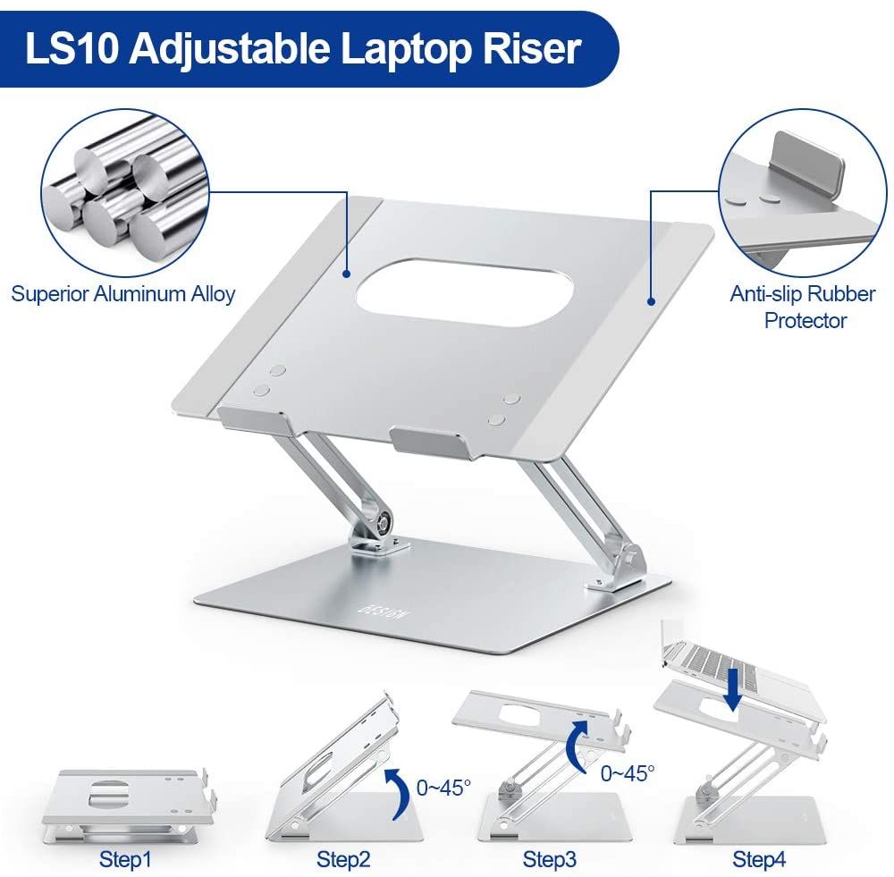 Laptop Stand Foldable Aluminum Laptop Holder Riser For MacBook Notebook Computer Tablet