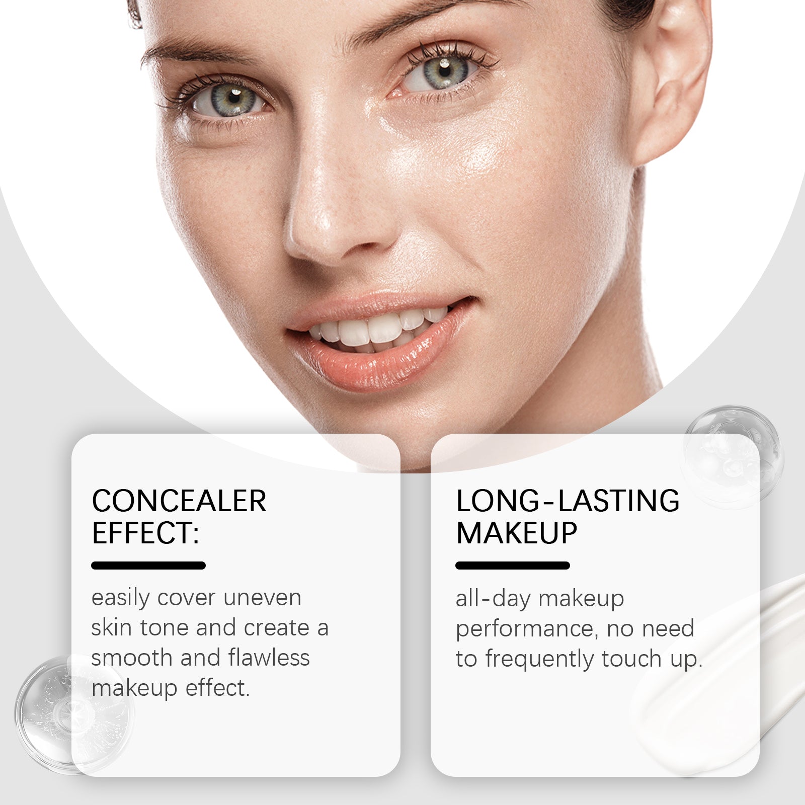 Brightening and Nourishing Liquid Foundation, Moisturizing, Flawless Skin ,30ml