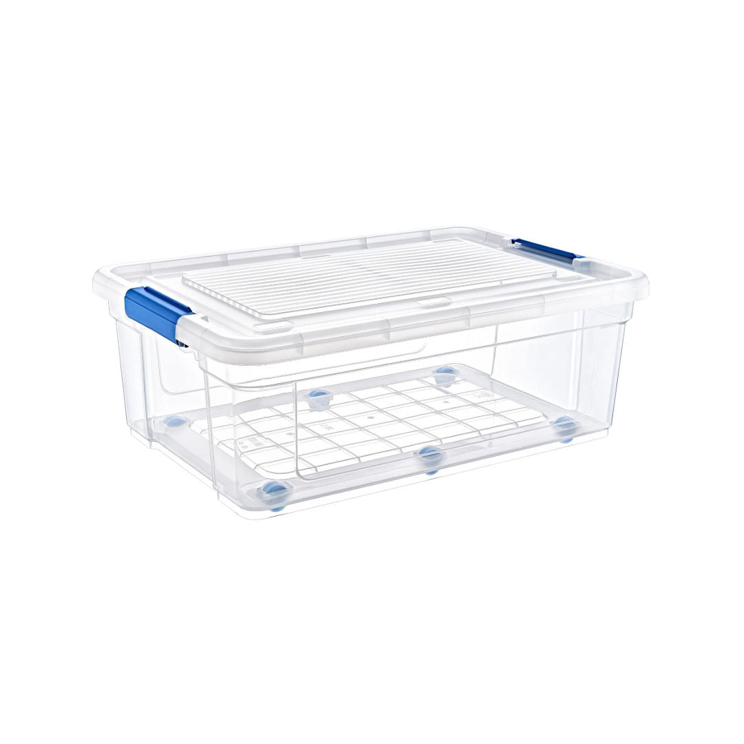 Hobbylife 35 Litre Stormax Clear Storage Box with Wheels