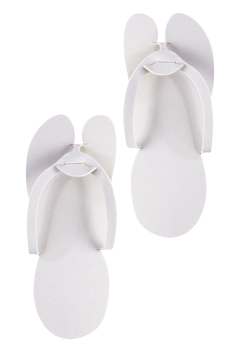 Diva Disposable Slippers Flipflop Expanded, Cream White, 10/Pack