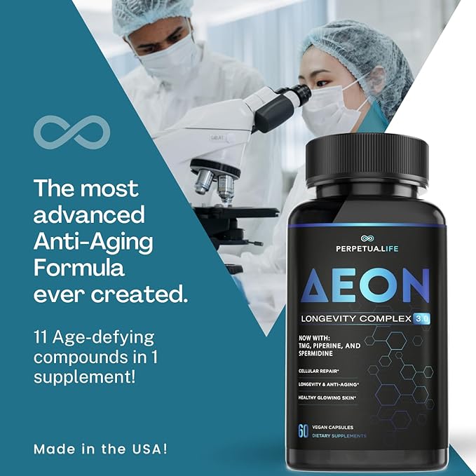 Perpetua.life NAD+ Liposomal Anti Aging Supplement 60 Capsules