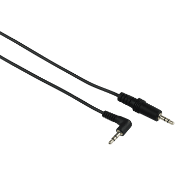 Hama 54554 3.5 mm Jack Cable, 90° plug - plug, stereo, 0.5 m