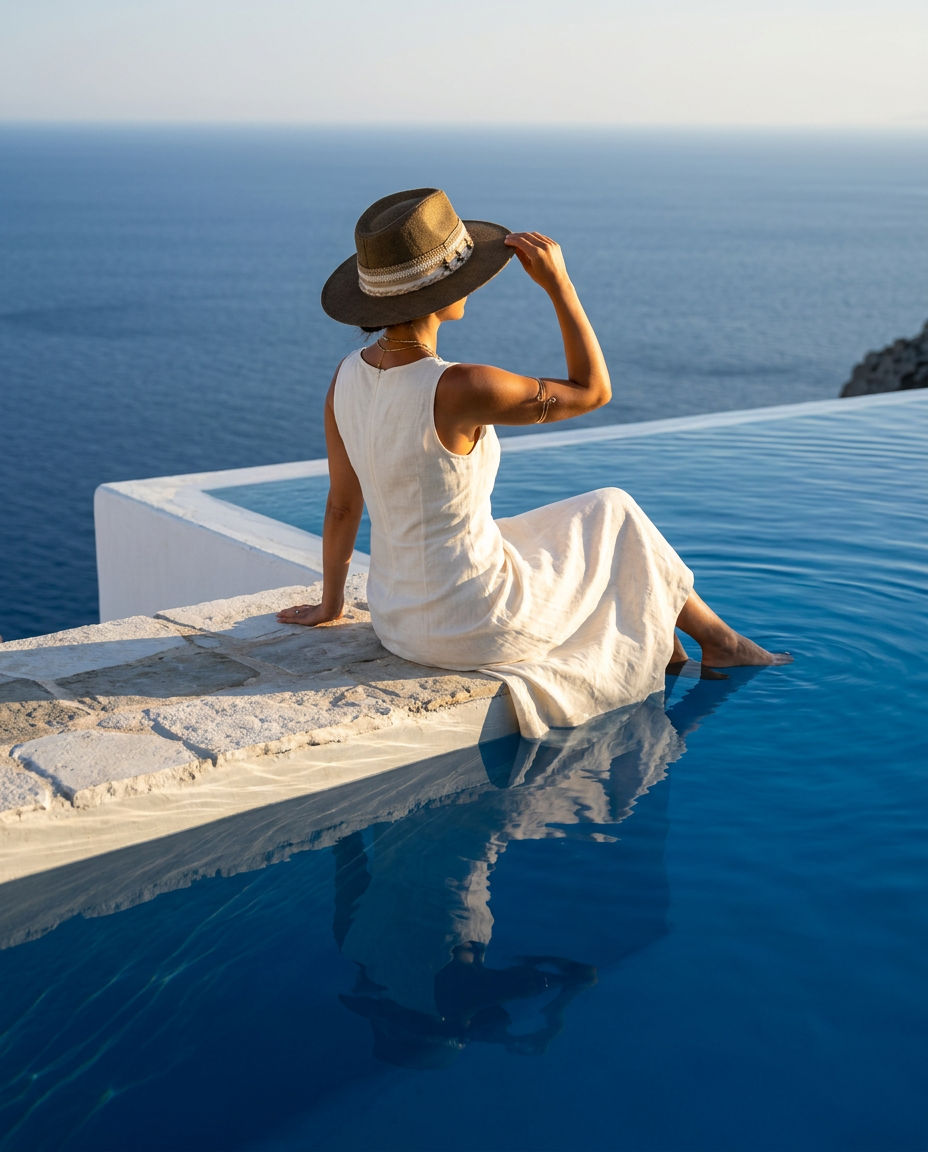 By Rita Raphael Brown Starfish Charm Straw Hat