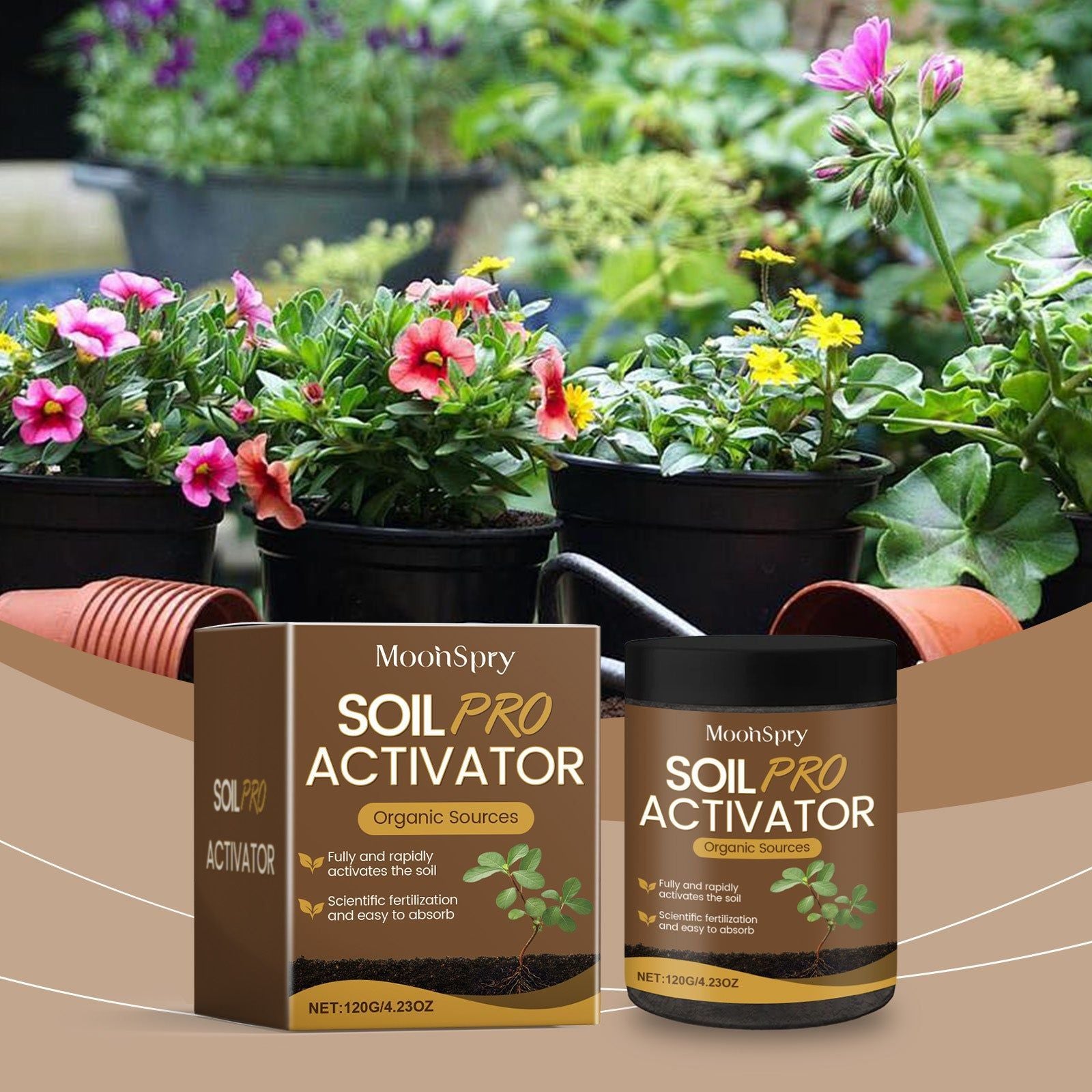 Boost Plant Growth with Soil Nutrition Powder, Organic Root Activator, Garden Fertilizer ,120g