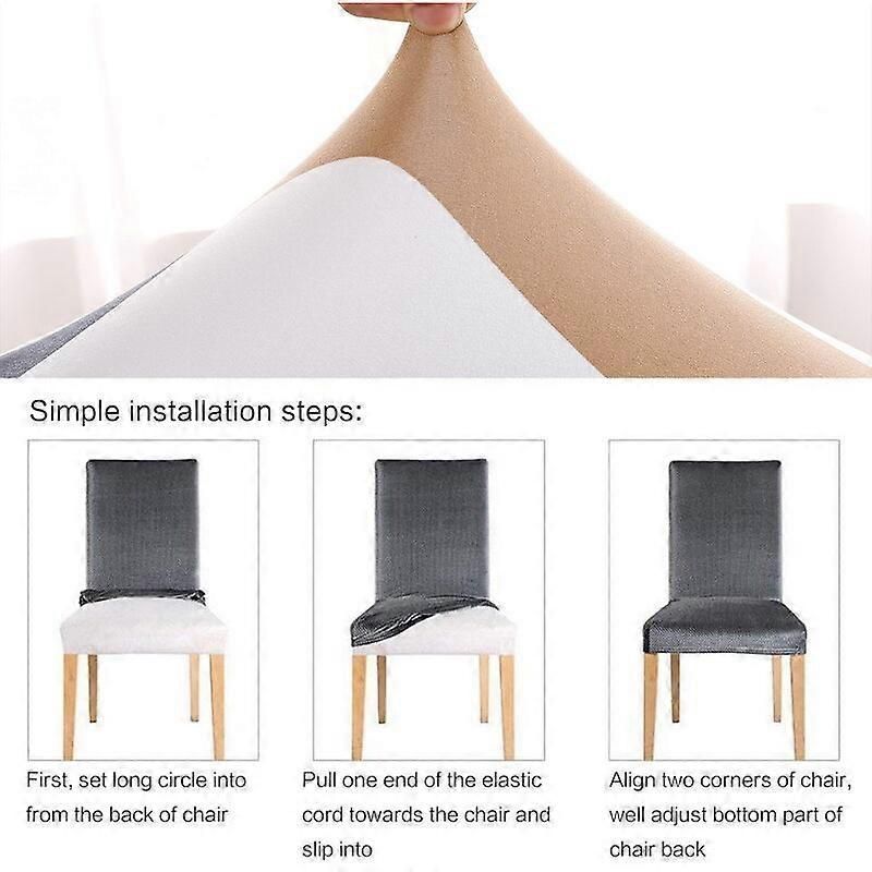 4 Pices Stretch Chair Cover Spandex Printed Seat Cover Set