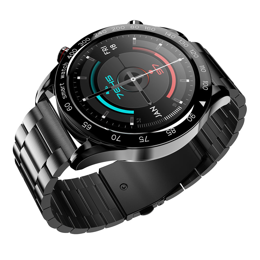 HiFuture FutureGo PRO Stainless-Steel Smartwatch - in Silver & Black