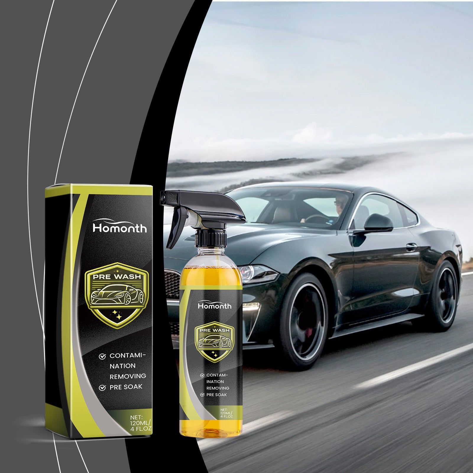 Car Cleaner Daily Maintenance, Stain Removal, Scratch Protection, Eco-Friendly Car Wash ,120ml