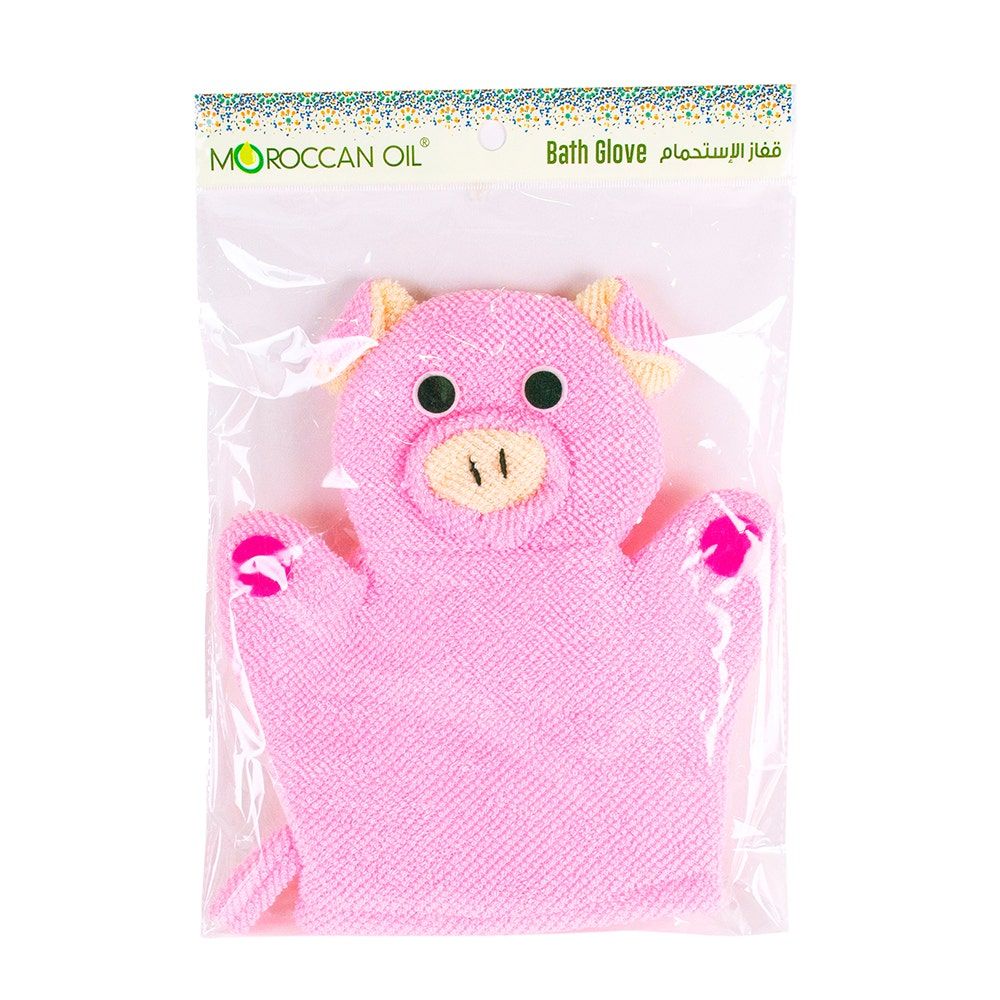 Moroccan Oil Animal Design Bath Glove, Pink Pig, Ck 3966E