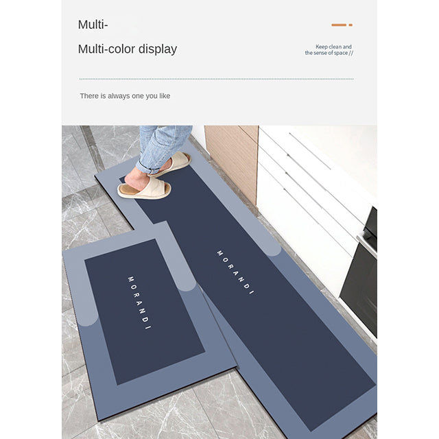 2 Pcs/Set Long Kitchen Waterproof Mats (50x180cm & 50x80cm) - Anti-Slip, Durable Floor Protector
