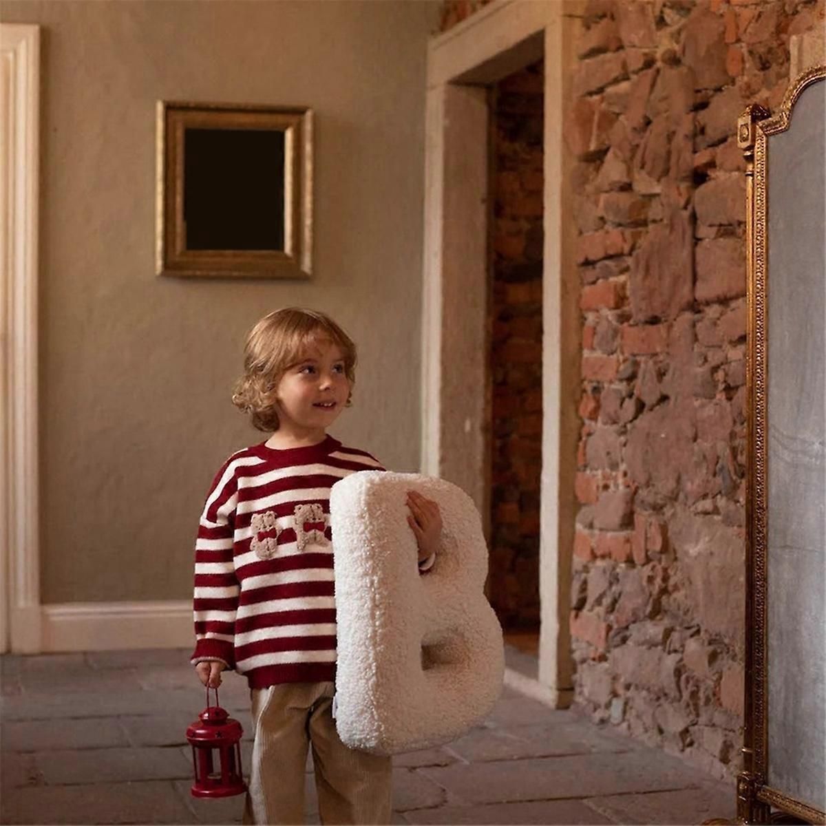 Letter Pillow Throw Cushion Decorative Alphabet Letter N