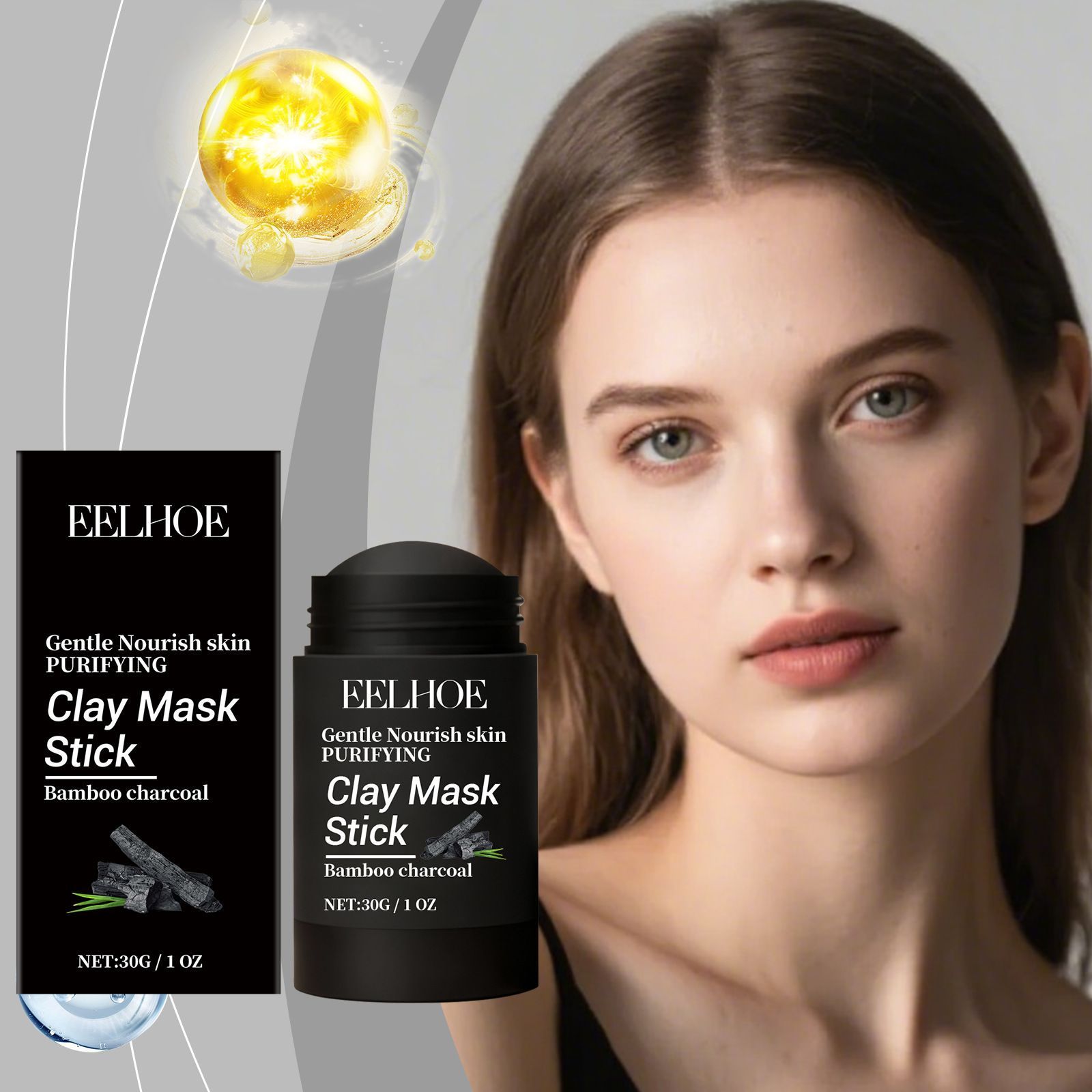 Charcoal Clay Mask Stick Deep Pore Clean Oil Control 30g