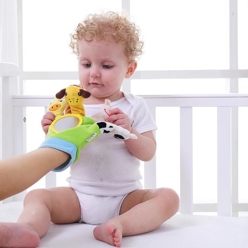 Educational Puppets Toy Glove Cartoon Animal Finger Baby Soft Dolls Toys