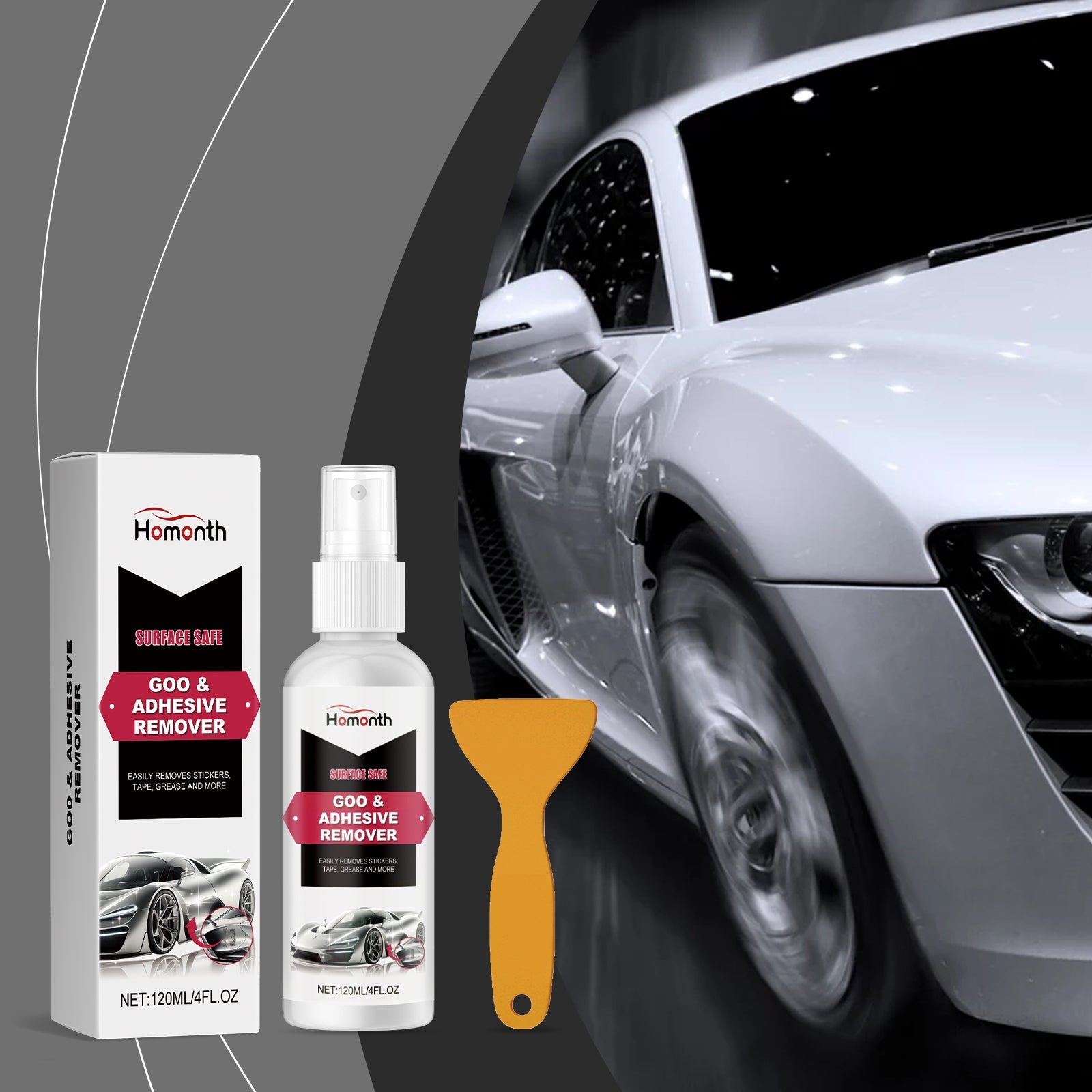 Best Car Glue Remover, Auto Adhesive Cleaner, Safe, Eco-Friendly, Fast-Acting ,1set